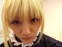 Nice teen AV model endures cock sucking job